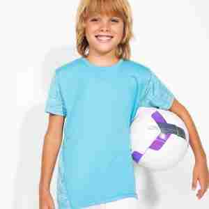 CAMISETA DE DEPORTE CON ESPALDA TRANSPIRABLE MANGA CORTA HOMBRE Y NIÑOS ZOLDER