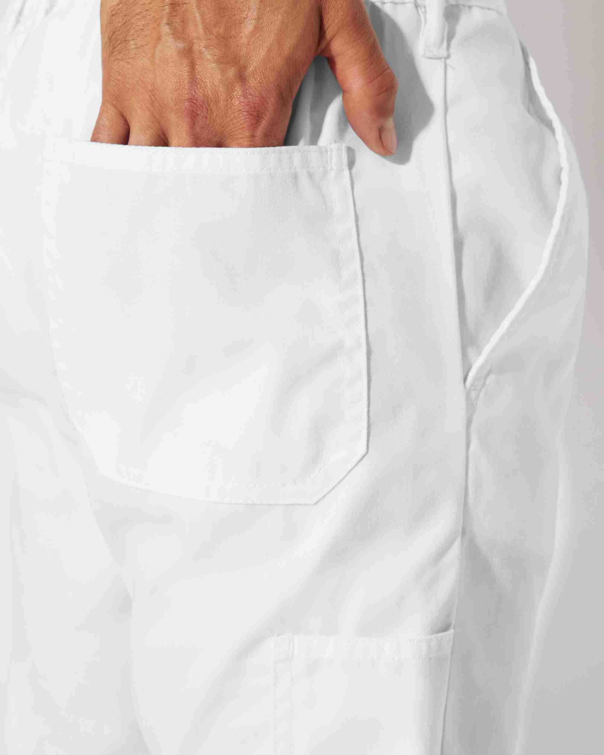 PANTALÓN LARGO DE TRABAJO HOMBRE BARATO BLANCO PINTOR 2 PANTALÓN LARGO DE TRABAJO HOMBRE BARATO BLANCO PINTOR - Imagen 2