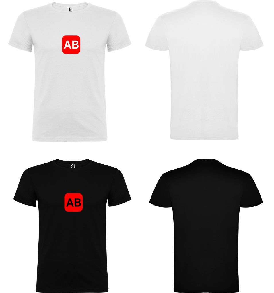 Camiseta de algodón diseño AB 2 Camiseta de algodón diseño AB - Imagen 2